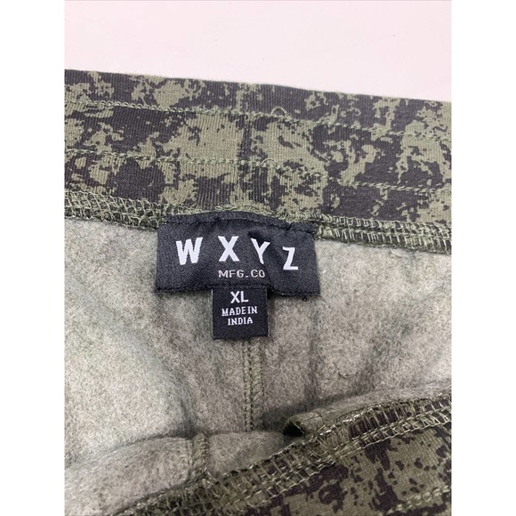 WXYZ Mfg Co | Men XL Black/Green Tie-Dye Fleece Drawstring Shorts Goth Punk - Picture 4 of 6